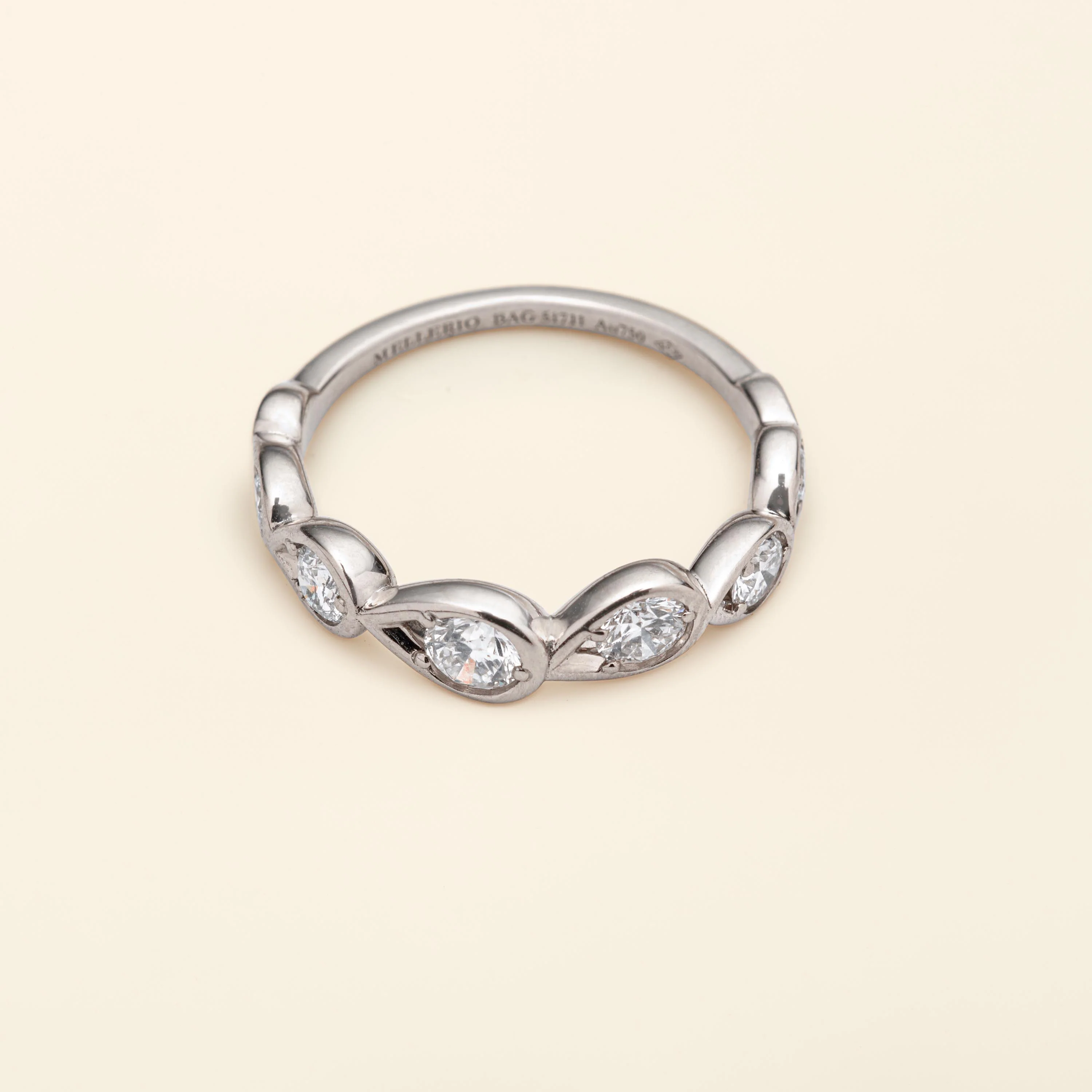 Indra Band Diamonds White gold - Image 3